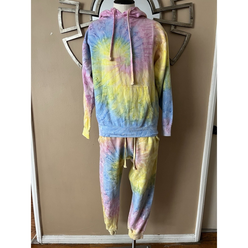 Ladies 2 Piece Tye Dye Fleece Set -Size Small